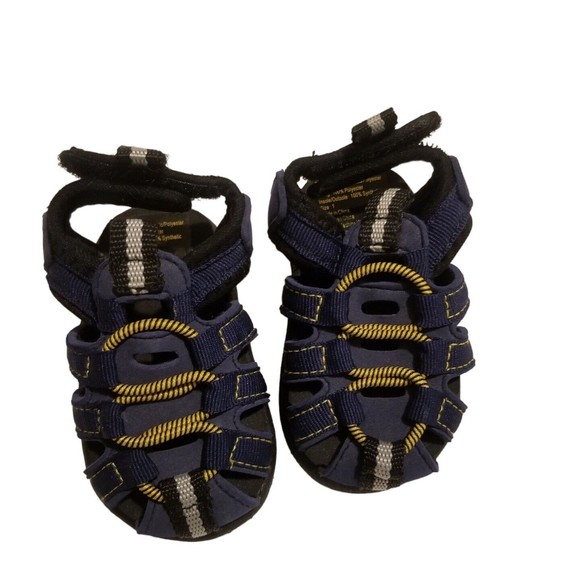 Infants Boys  Gold Inc. Fisherman Beach Sport Sandal Shoes Size 1 Green/Black - Picture 1 of 6